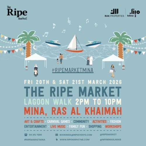 The Ripe Market - Mina, Ras Al Khaimah – weekend family pop-up market open Friday 20th March to Saturday 21st March 2026.