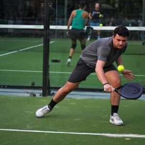 Adult playing padel at the Ripe Market - Academy park Dubai